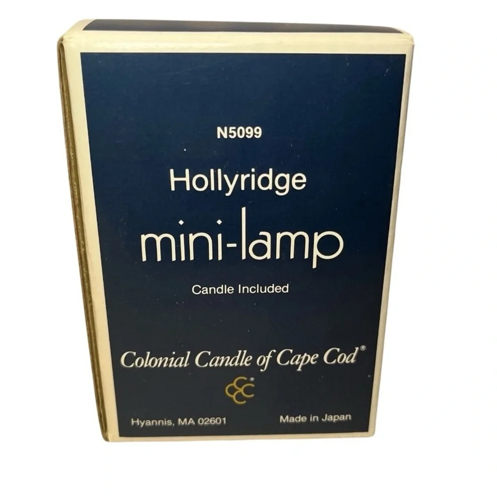 Vintage Colonial Candle Hollyridge Mini Lamp w/ Box – Christmas Decor